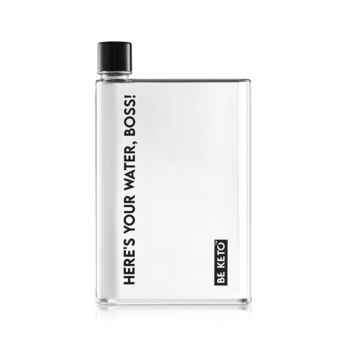 BeKeto Bottle Heres your water boss 350ml Black